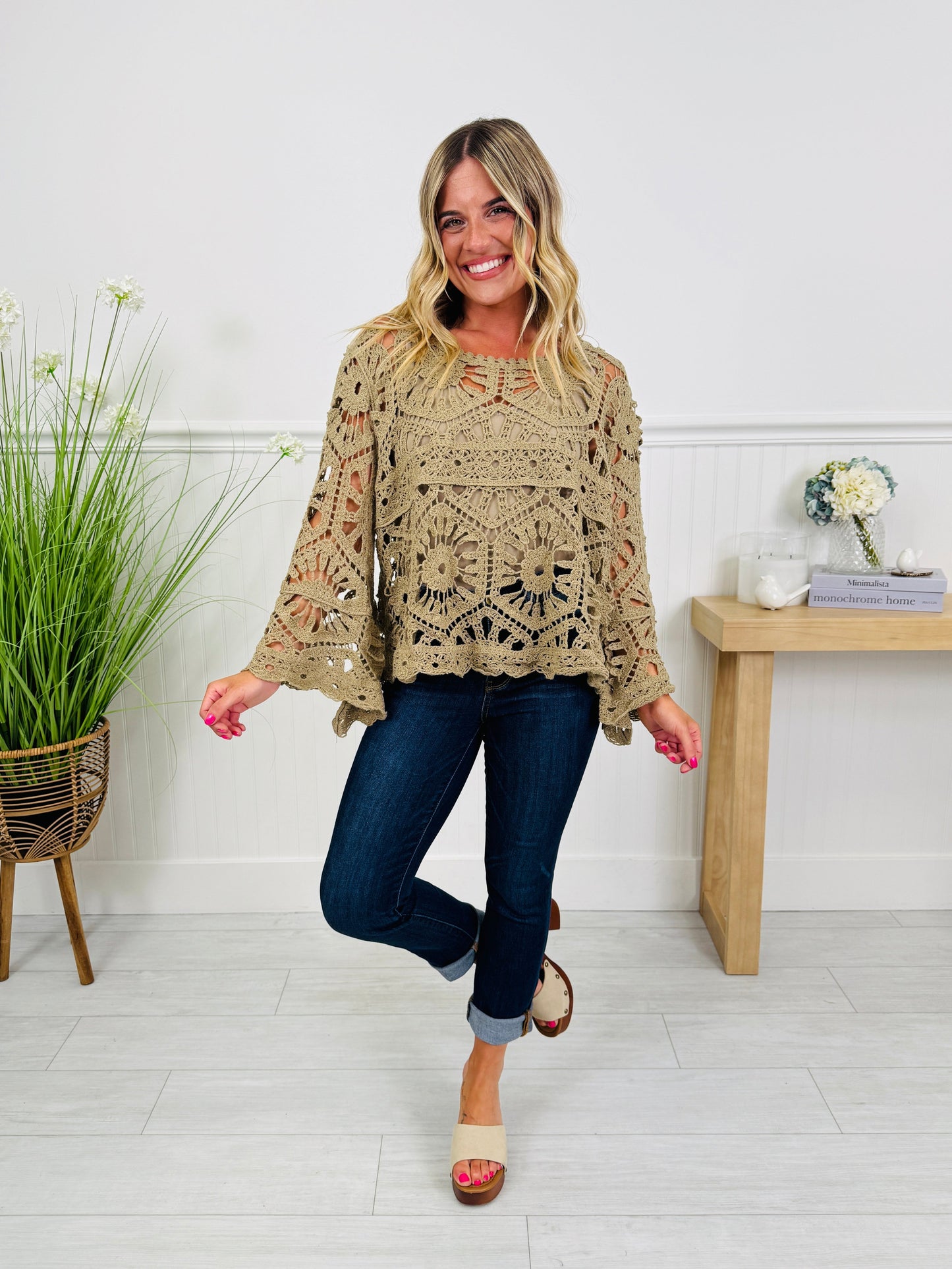Casually Crochet Top In Multiple Colors