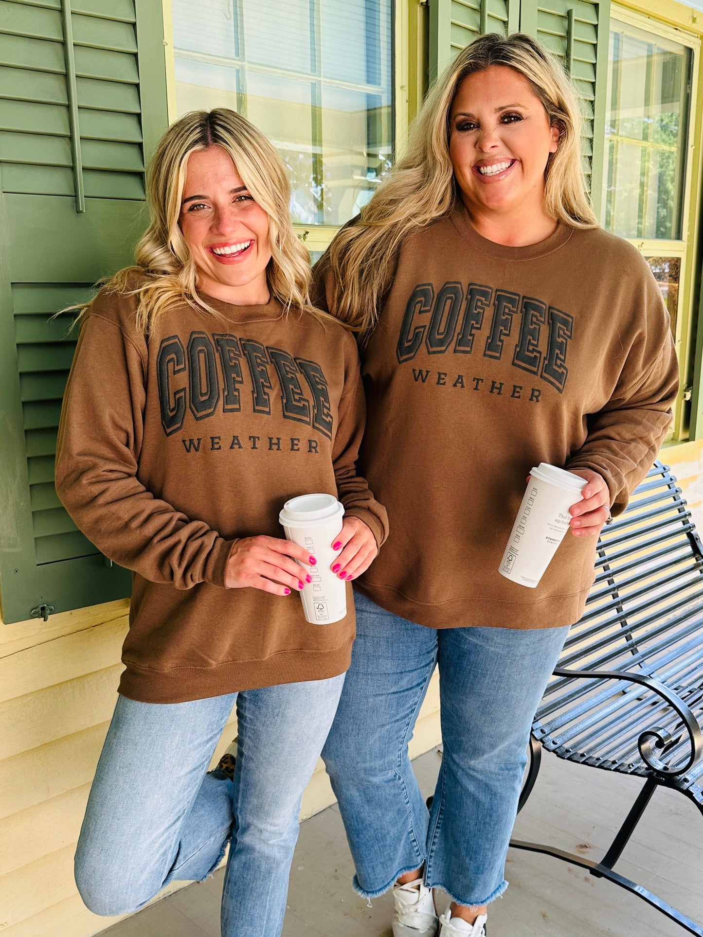Coffee Weather Crewneck Sweatshirt in Chocolate
