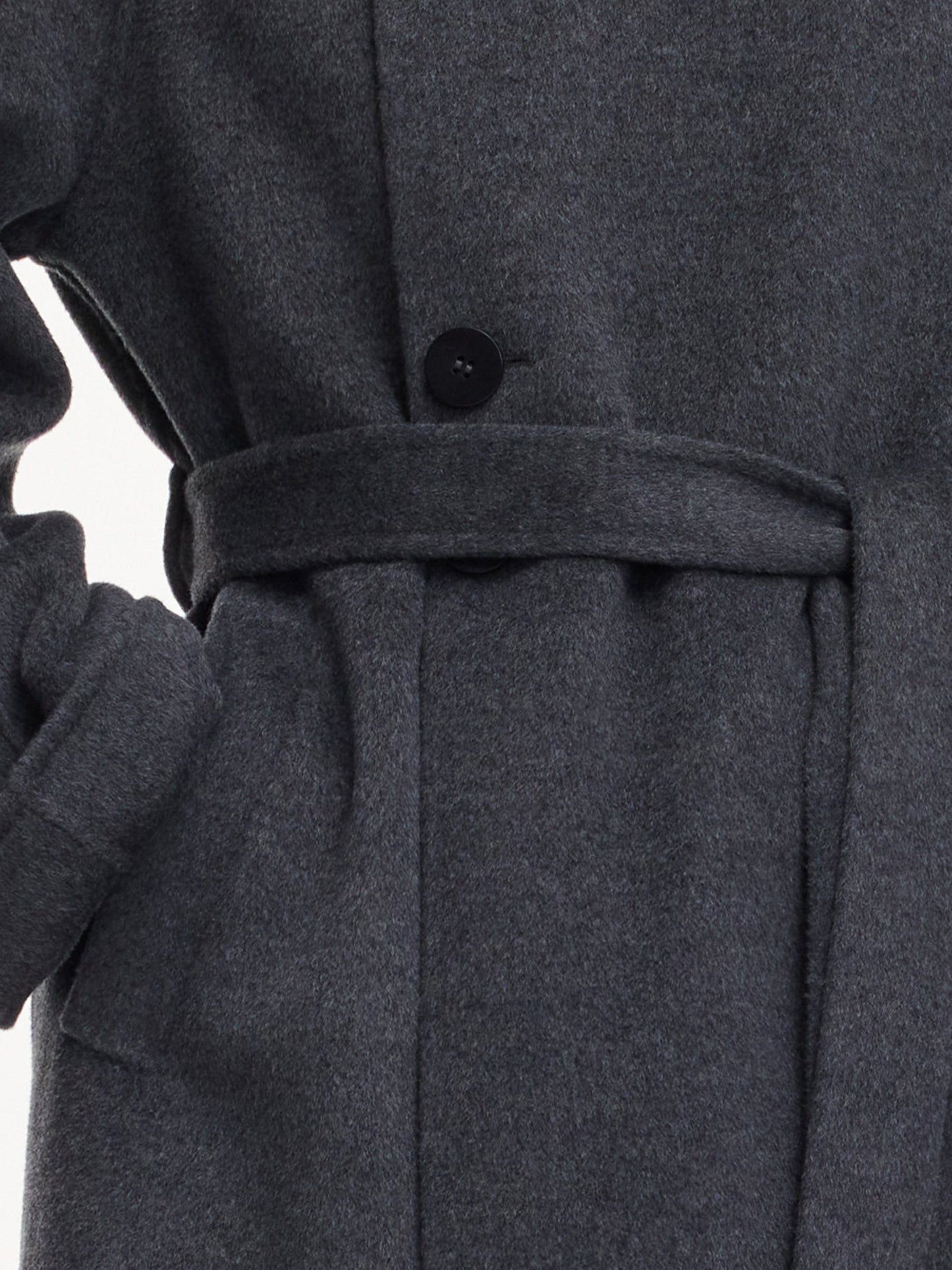 100% Wool Double-Faced Unisex Self-Tie Belt Overcoat