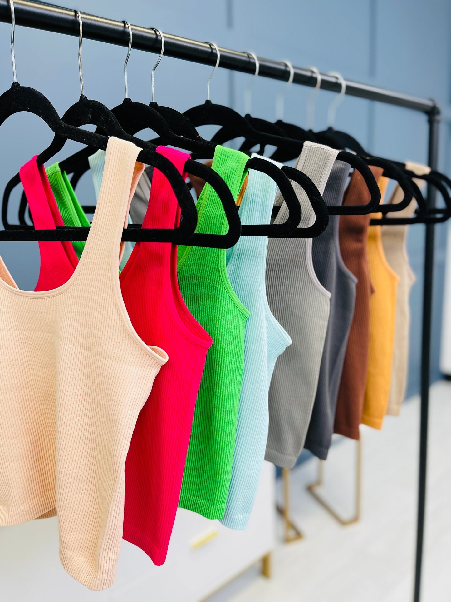 Reversible Ribbed Seamless Shapewear Tank Top in Multiple Colors
