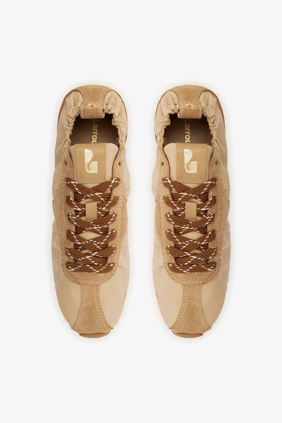 Stella Lite Sneaker In Peanut Nylon and Suede