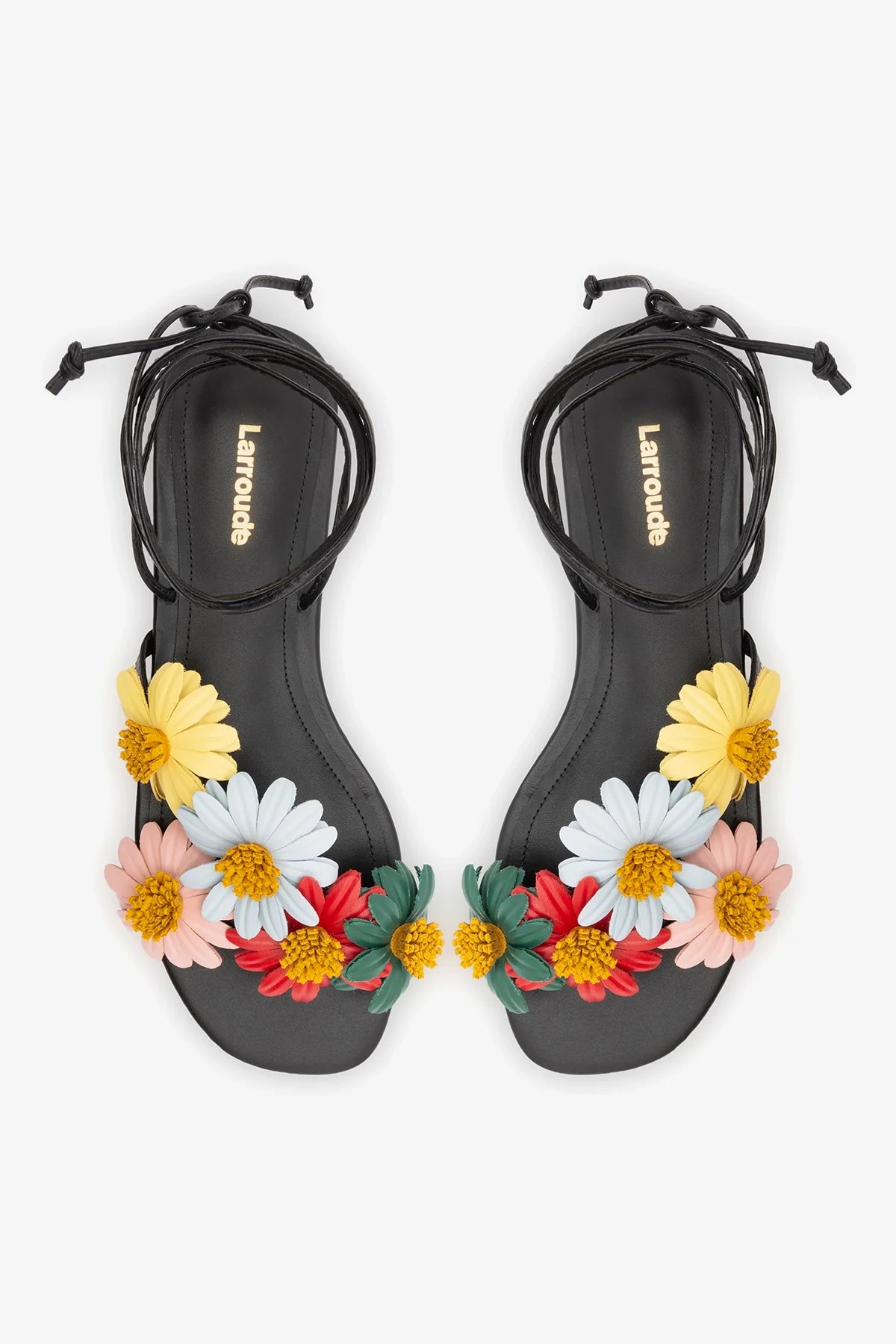 Fiore Flat Sandal Black Leather