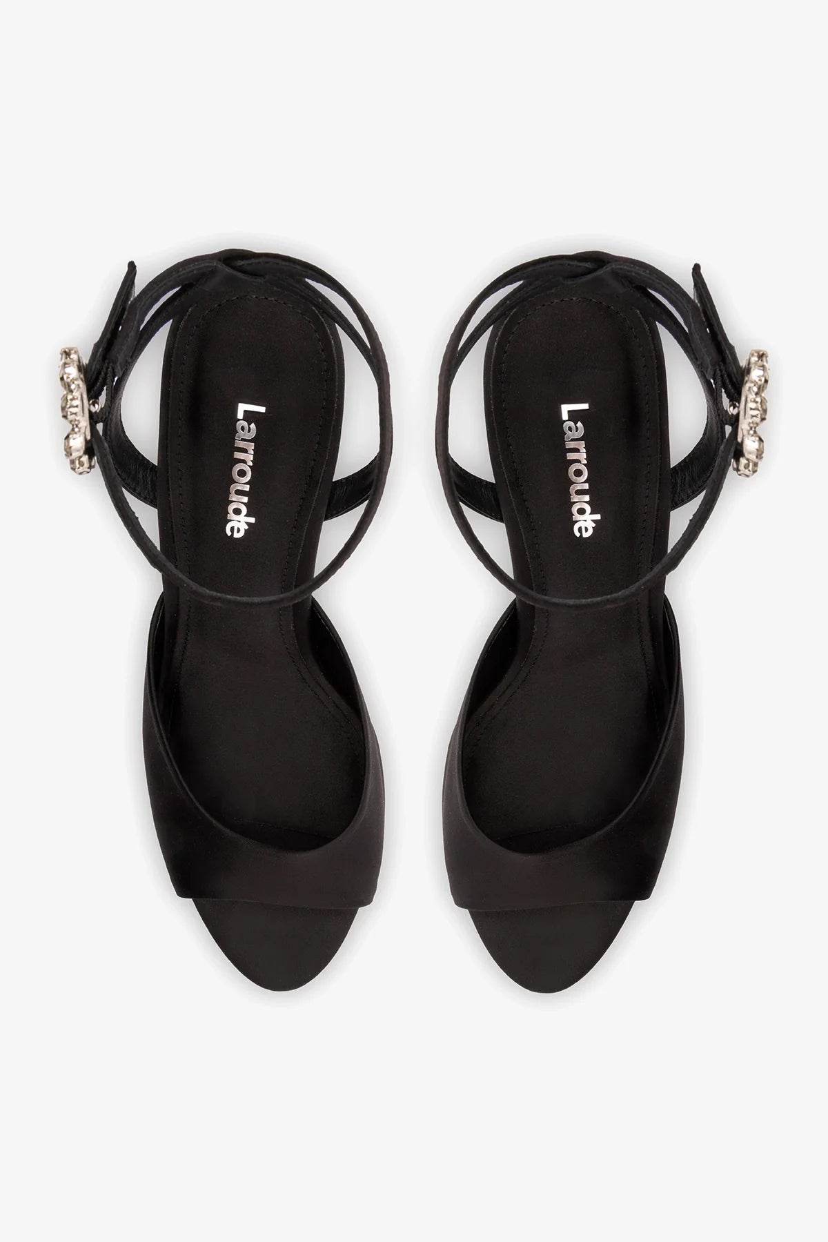Jasmine Sandal Black Satin