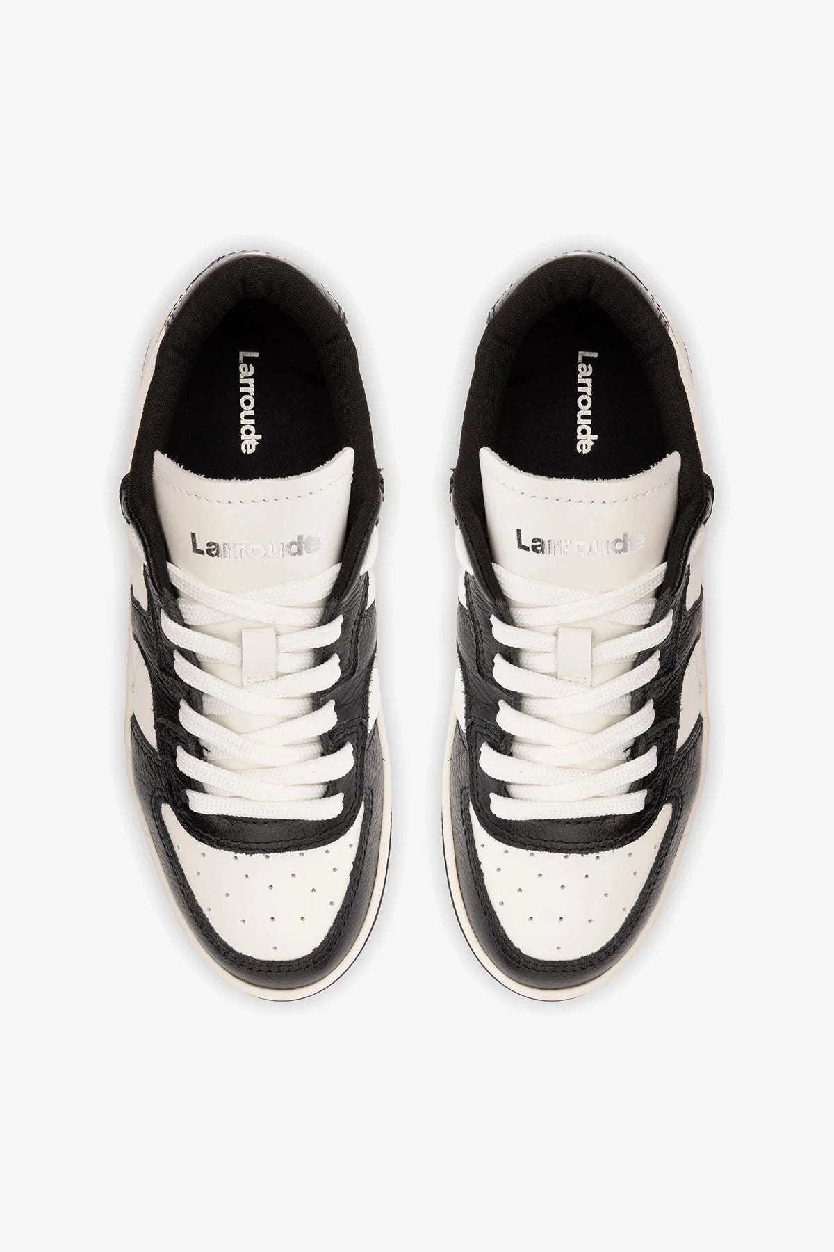 George Sneaker In Black and White Leather