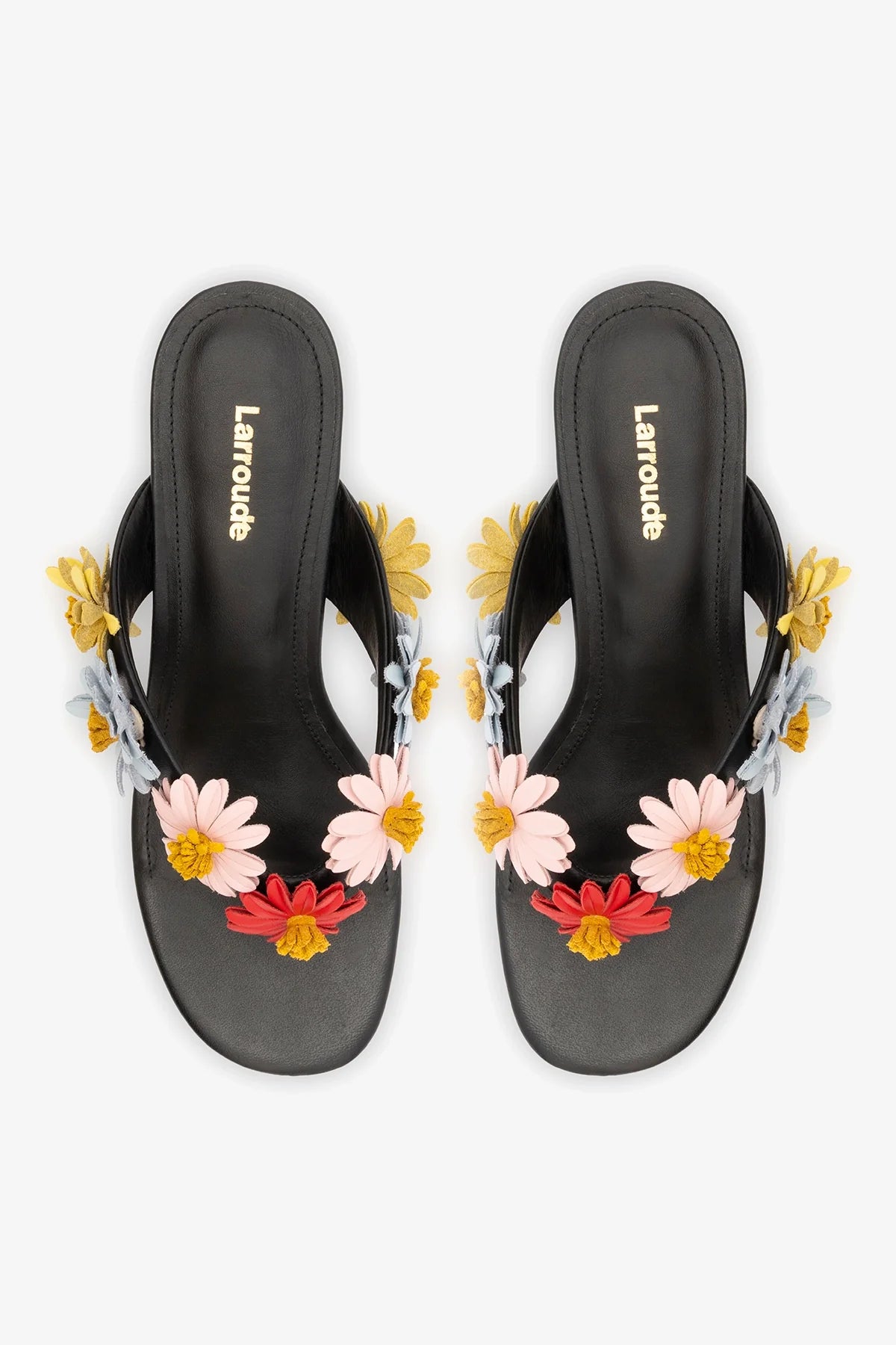 Fiore Thong Sandal Black Leather