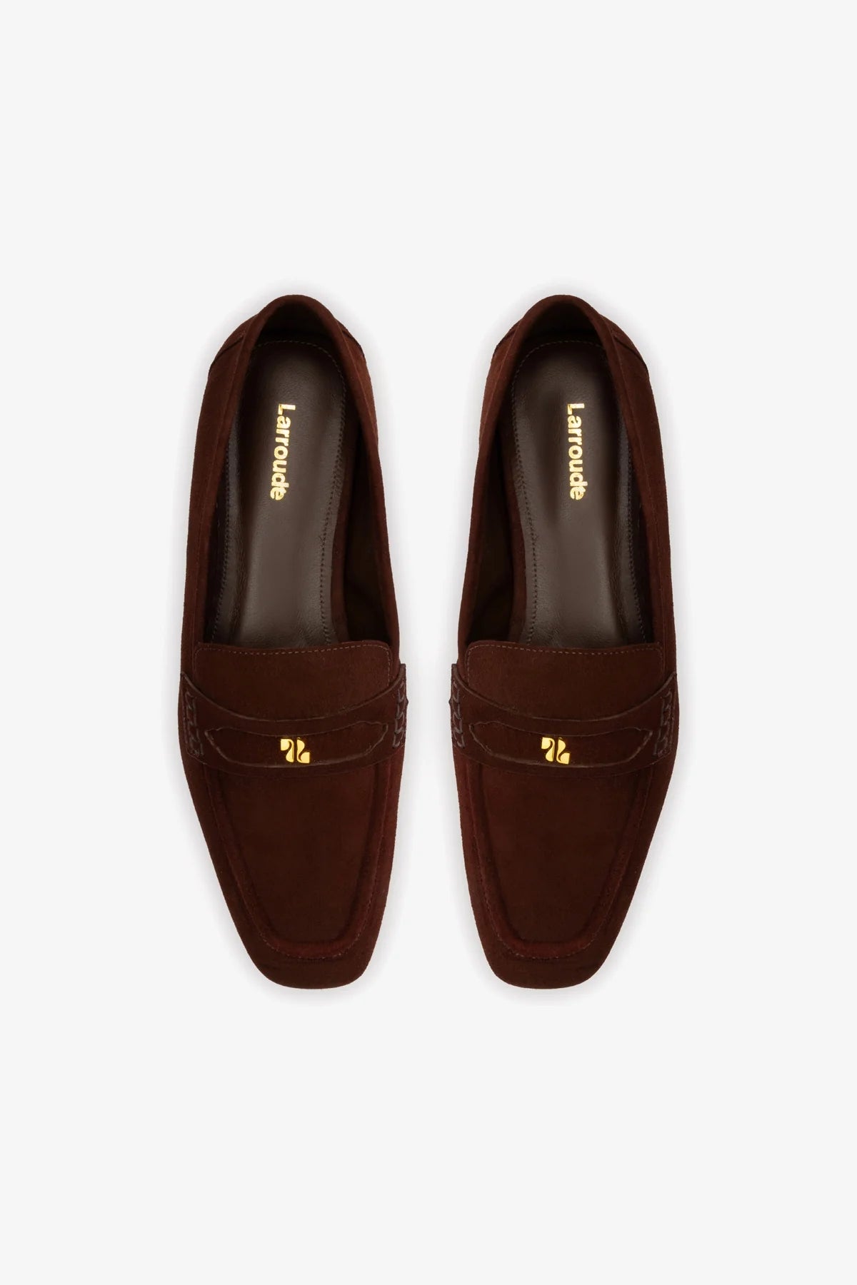 Suki Flat Loafer In Brown Suede