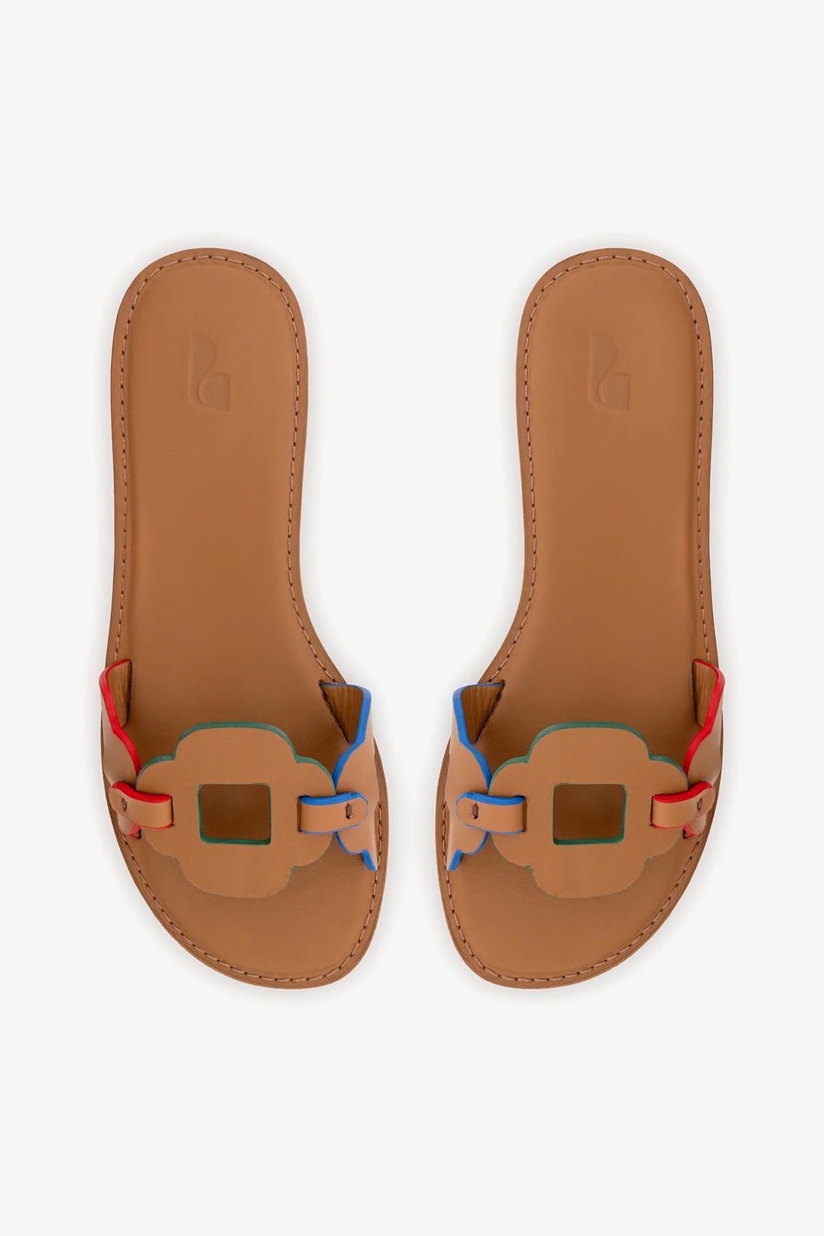 Margherita Slide In Caramel Leather