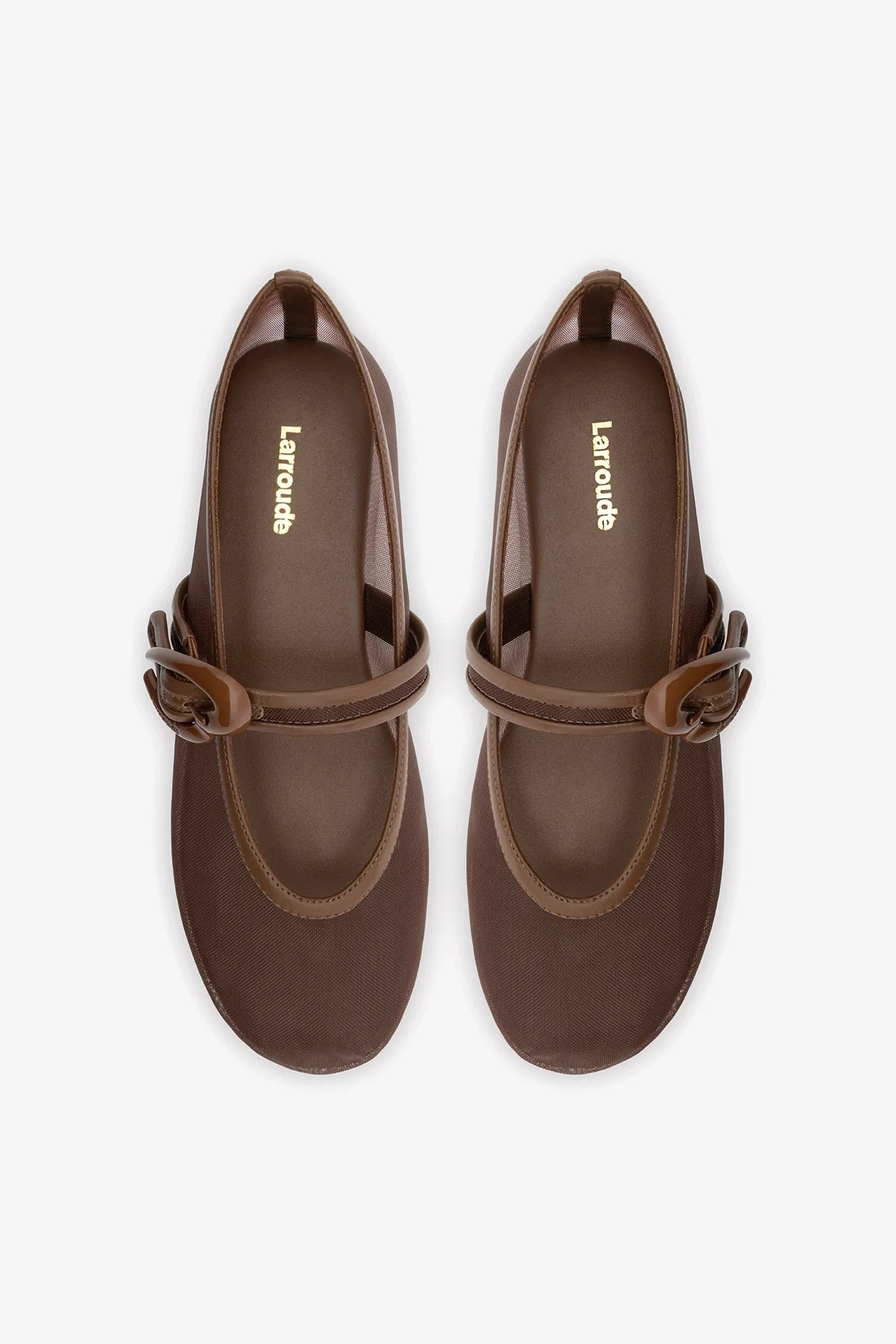 Verona Mesh Ballet Flat Burnt Umber Leather