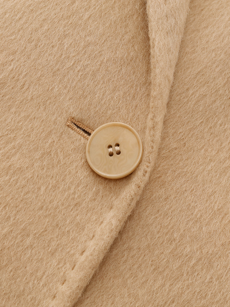 Alpaca Wool Double-Faced Slim-Fit Women Overcoat