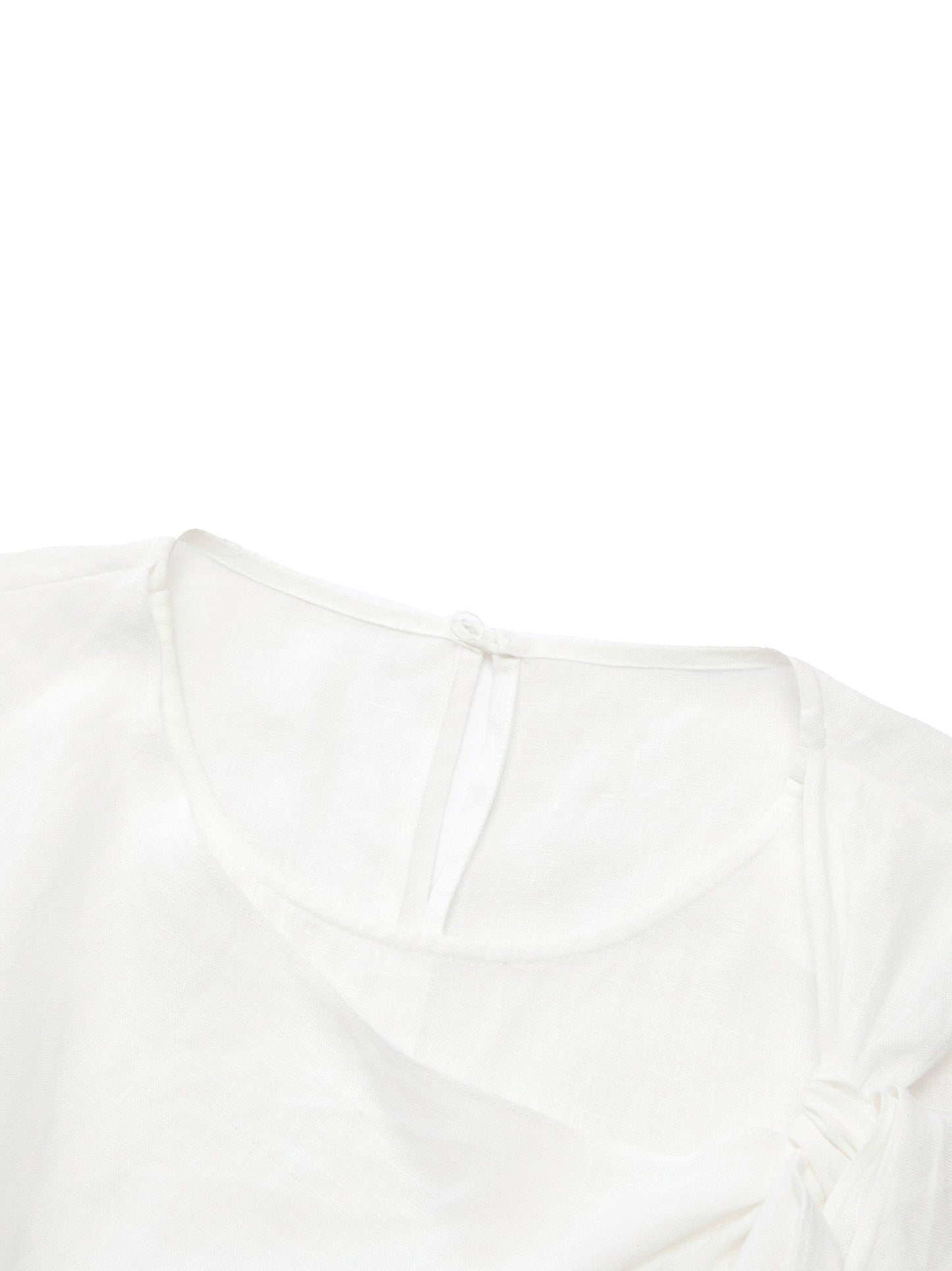 100% Linen Front Knot Tank Top And Pants Two-Piece Set