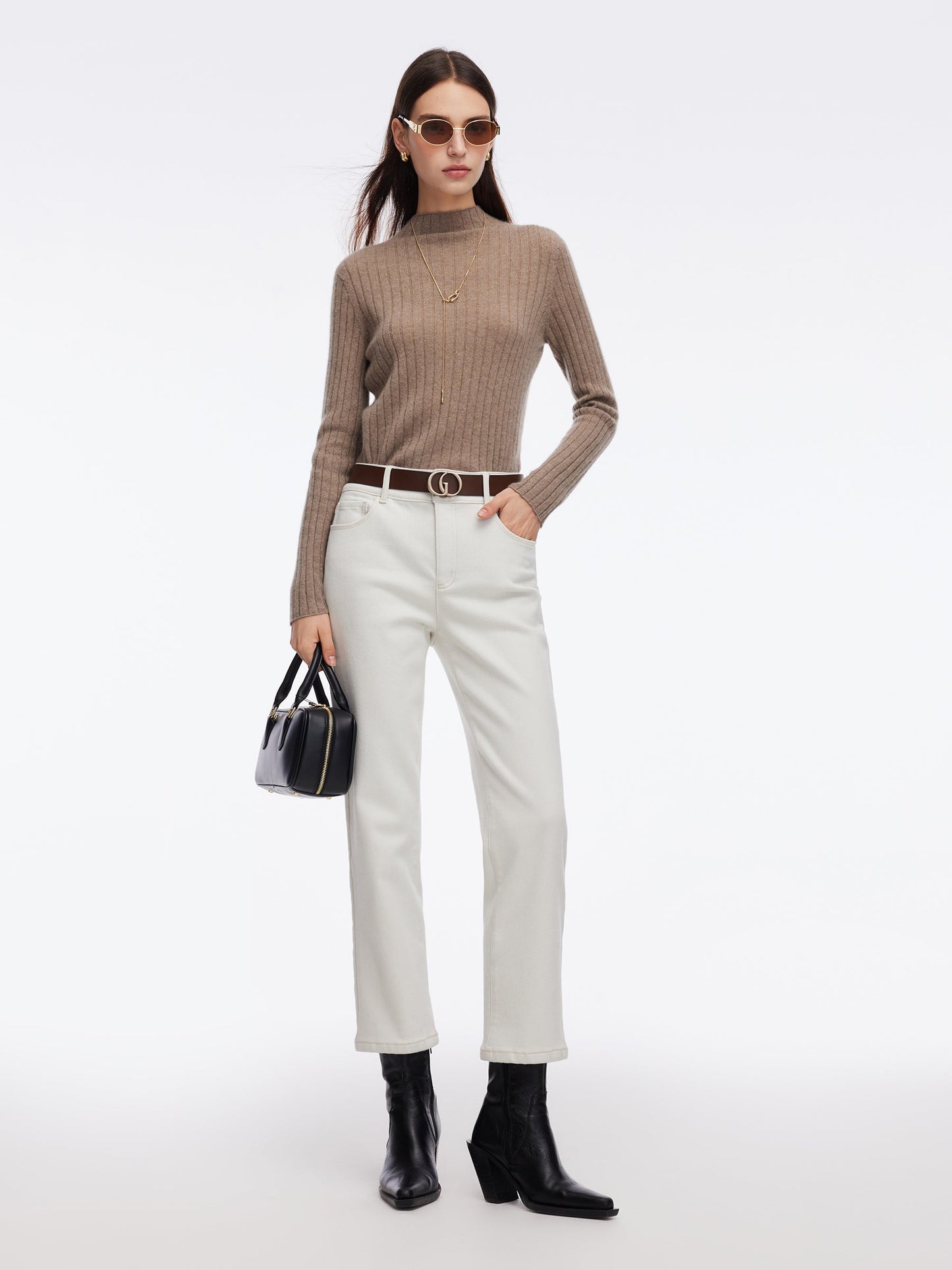 Denim Fleece Lined Women Ankle Length Jeans