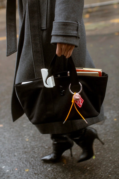 Americana Tote Bag In Black Denim
