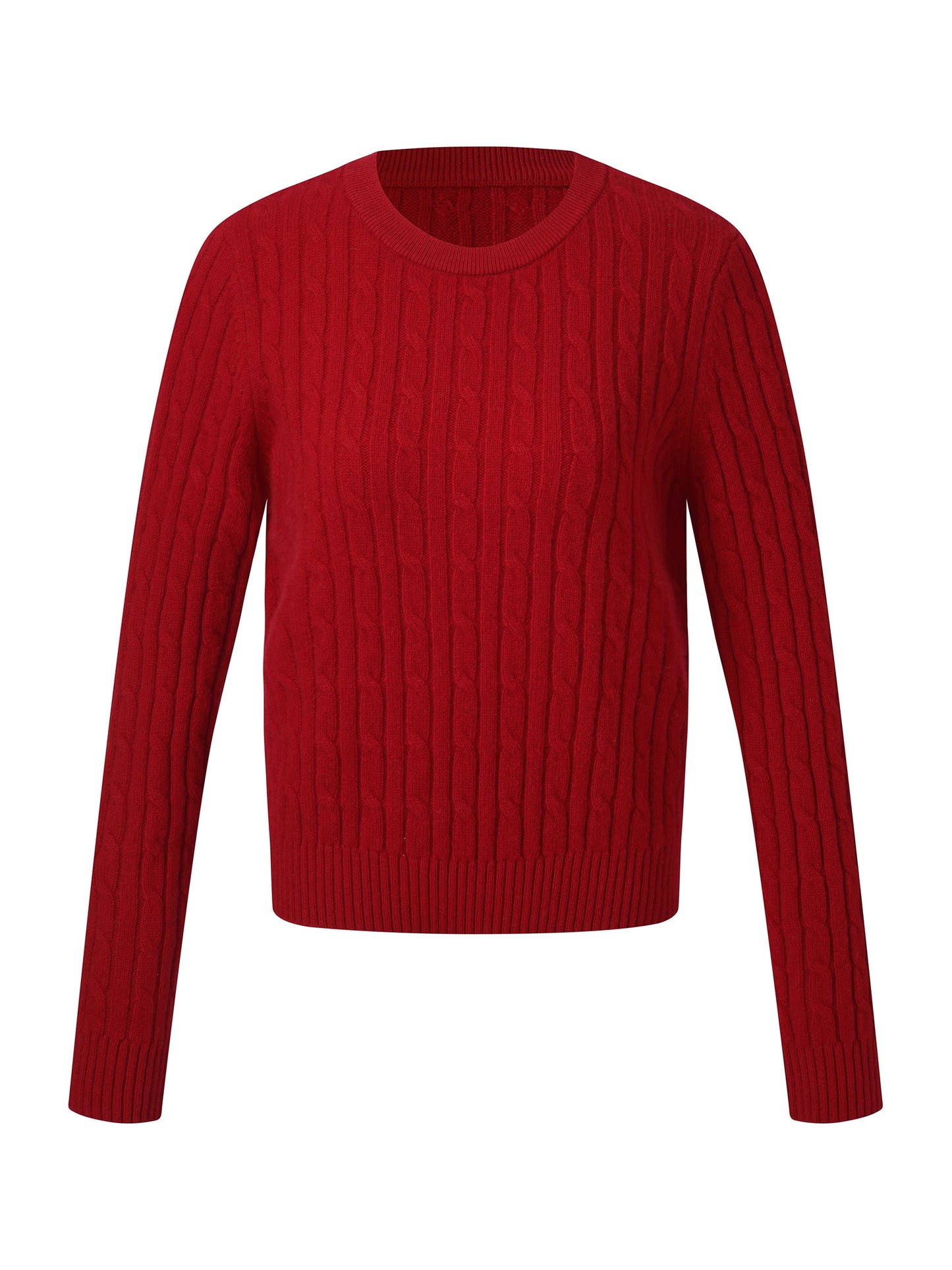 100% Wool Cable Knit Women Sweater
