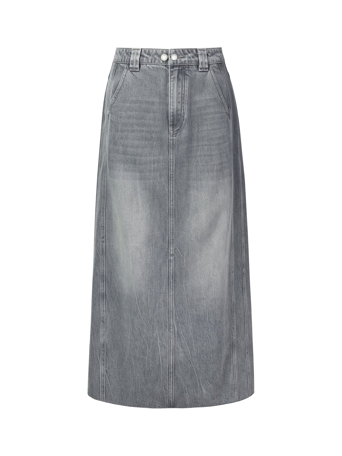 Lyocell Cotton Blend Denim Women Column Skirt