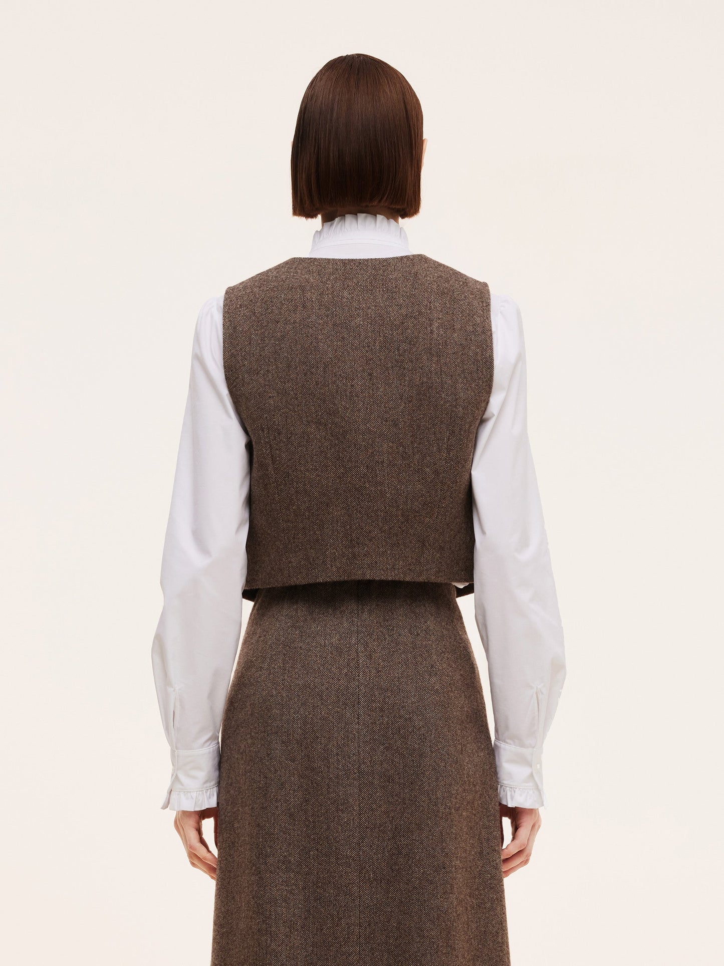 100% Washable Wool V-Neck Women Vest