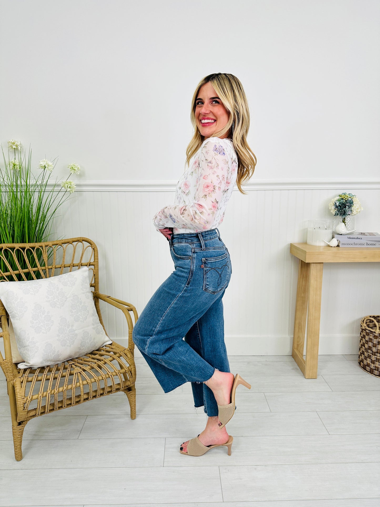Judy Blue Fresh Start Wide Leg Cropped Jeans