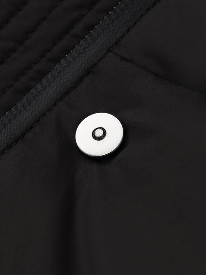 Black Hooded Goose Down Jacket