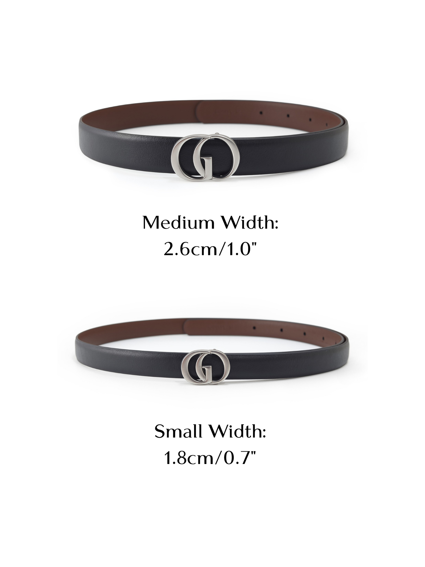 GO Letter Women Leather Belt Size Small