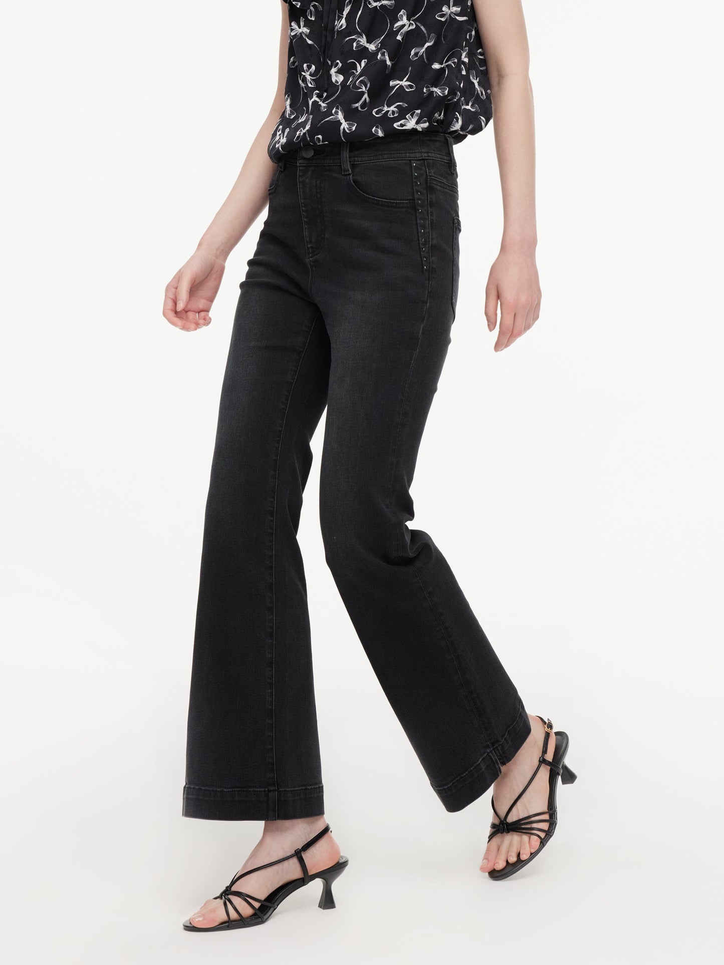 Four-Way Stretch Women Micro-Flared Jeans