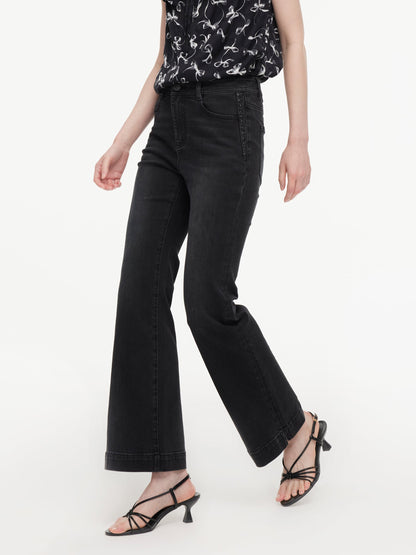 Four-Way Stretch Women Micro-Flared Jeans