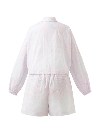 GOELIA X CHRISTINE PHUNG Crop Jacket And Shorts Two-Piece Set