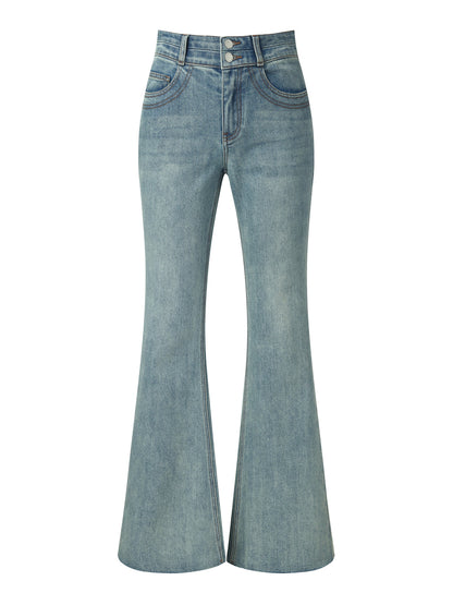 Denim High-Waisted Women Flared Jeans