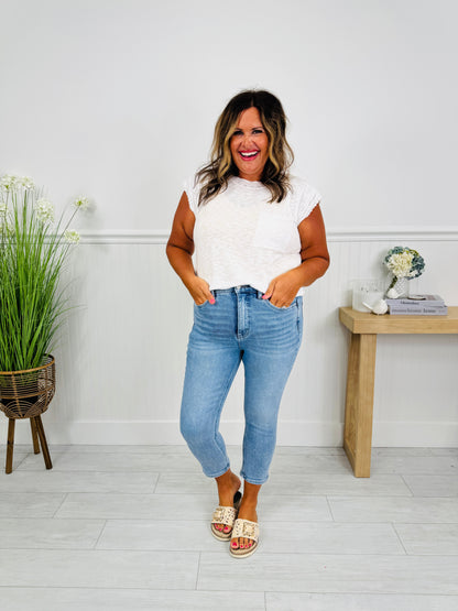 Easy Fit Tummy Control Capri Jeans in Three Inseams