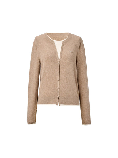 [Preview] 100% Wool Color Block Women Knit Top
