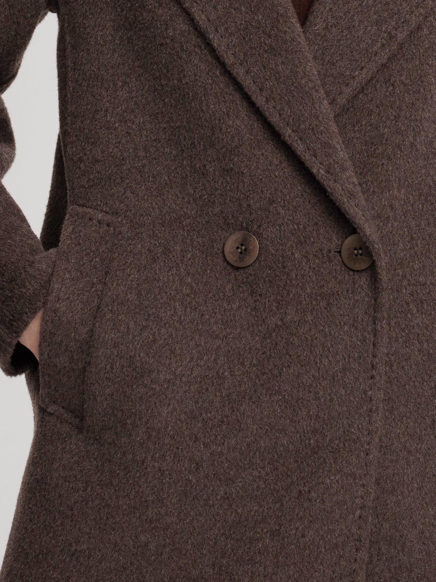 Wool Camel Hair Blend Double-Faced Women Coat