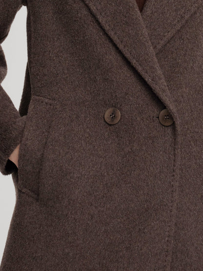 Wool Camel Hair Blend Double-Faced Women Coat