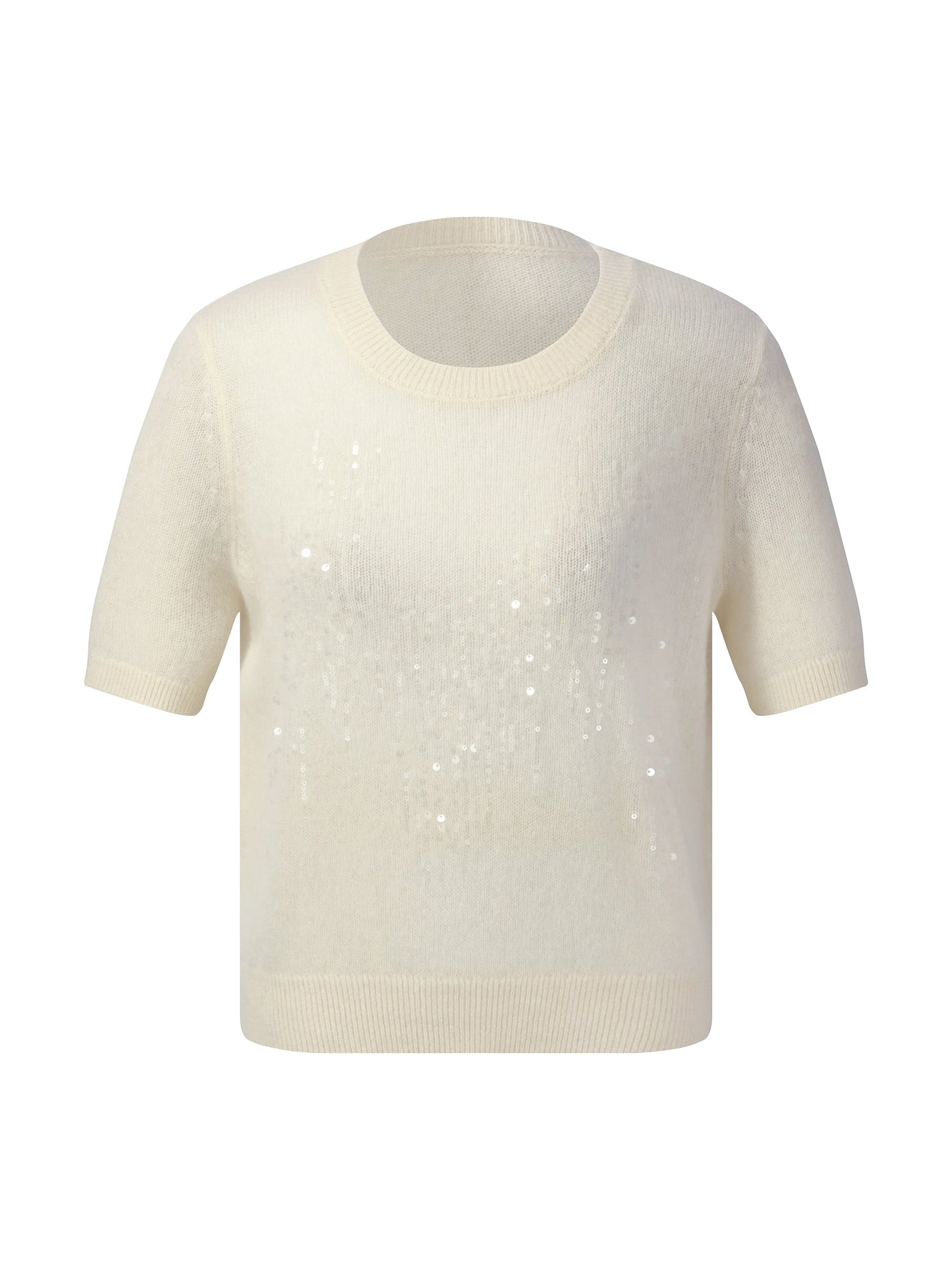 [Preview] 100% Cashmere Sequins Women Knit Top