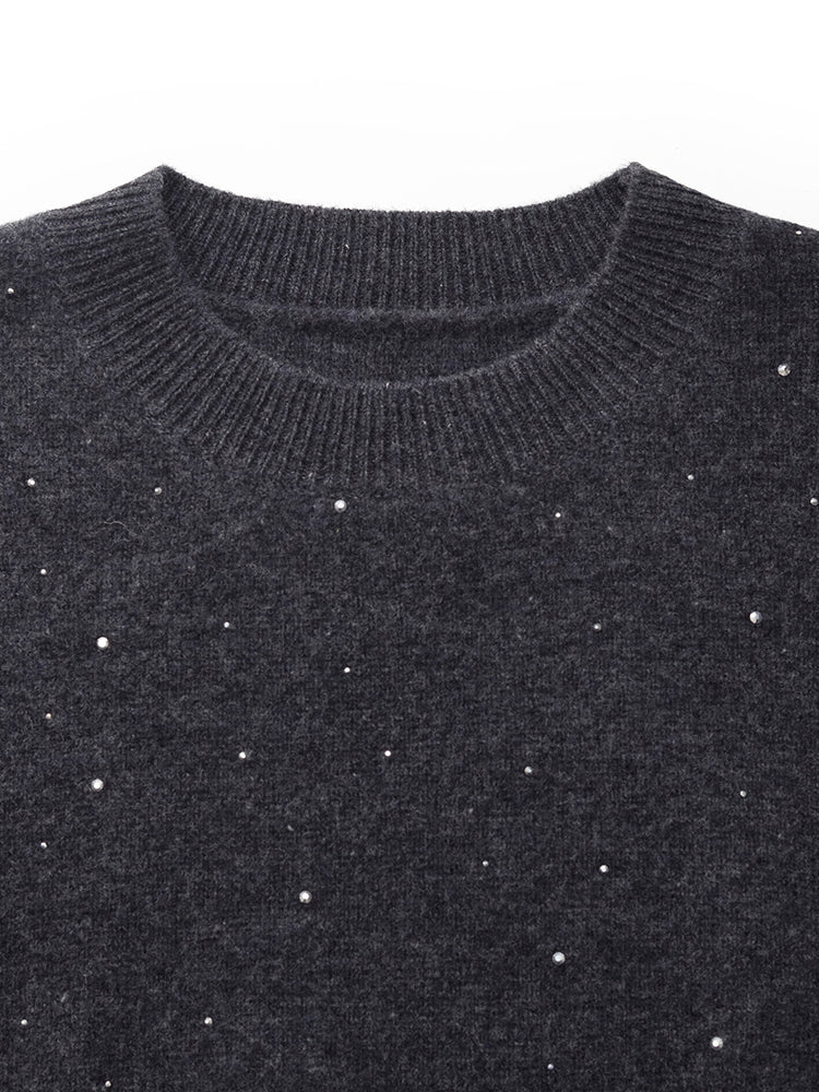100% Wool Sequins Women Sweater