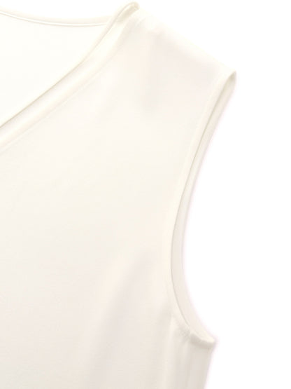 Triacetate Blend Women V-Neck Tank Top