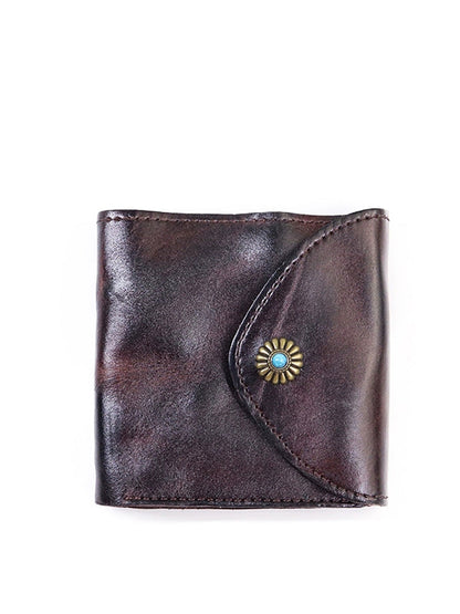 復古皮革多功能方形皮夾