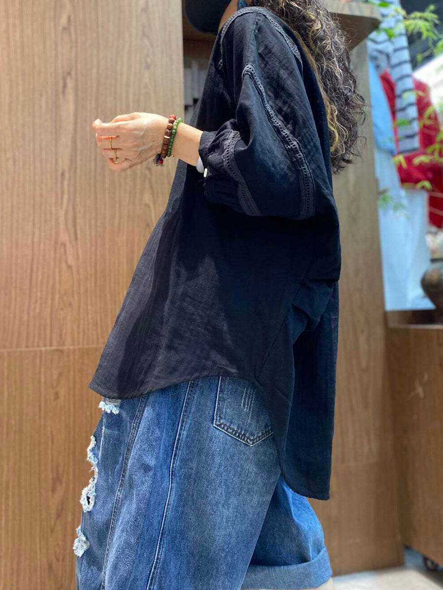 女士夏季休閒純色圓領T卹