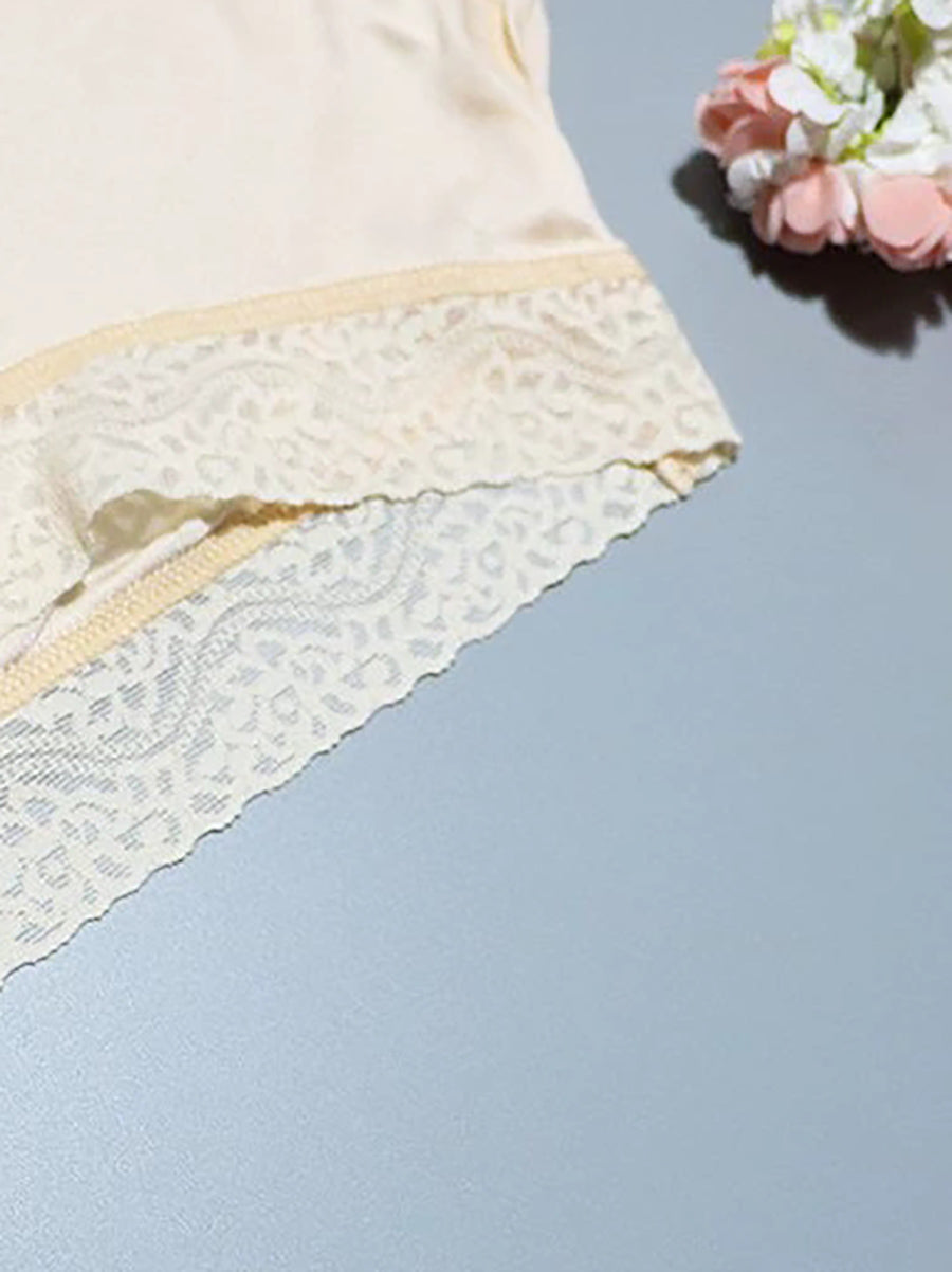 5件裝女士休閒蕾絲高腰內褲