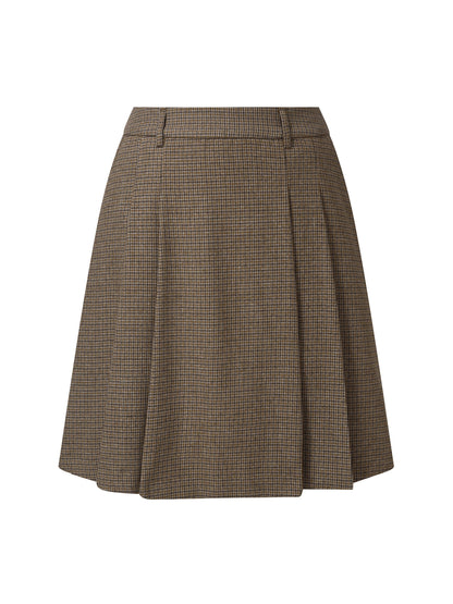 Plaid A-Line Pleated Women Skirt