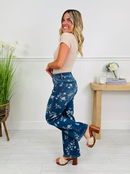 Garden Party Tummy Control Wide Leg Jeans