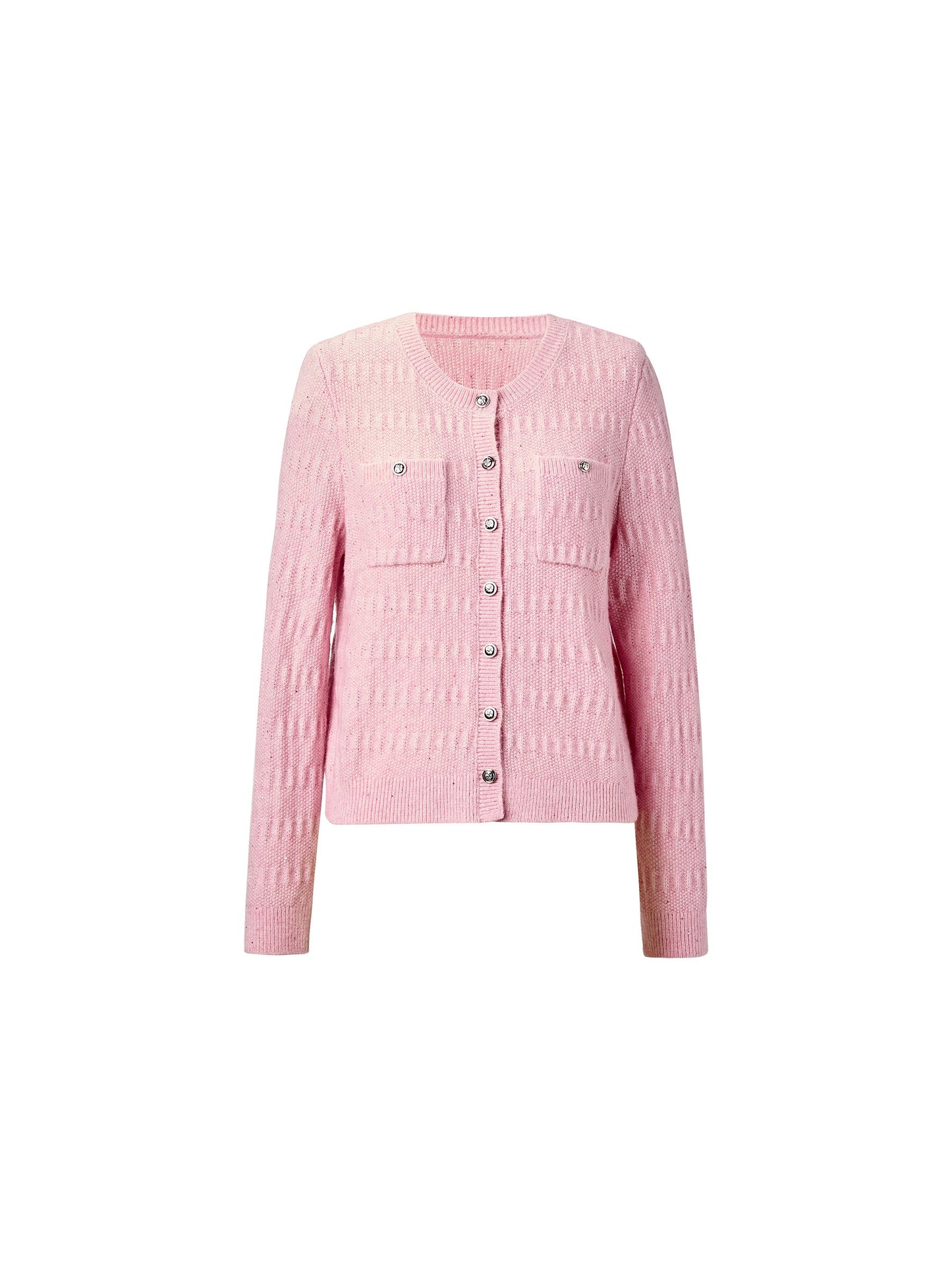 [Preview] Wool Blend Round Neck Women Cardigan