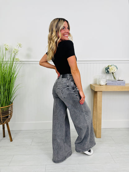 Judy Blue Smoke Show Palazzo Wide Leg Jeans
