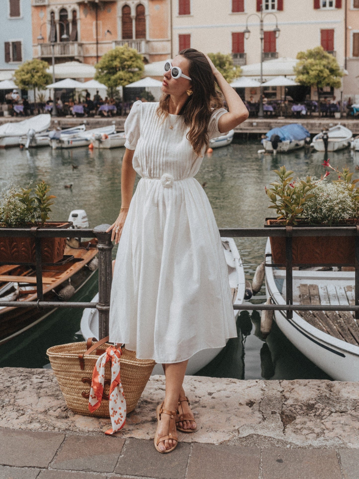 Tencel Blend Pleated Women Loose A-Line Maxi Dress