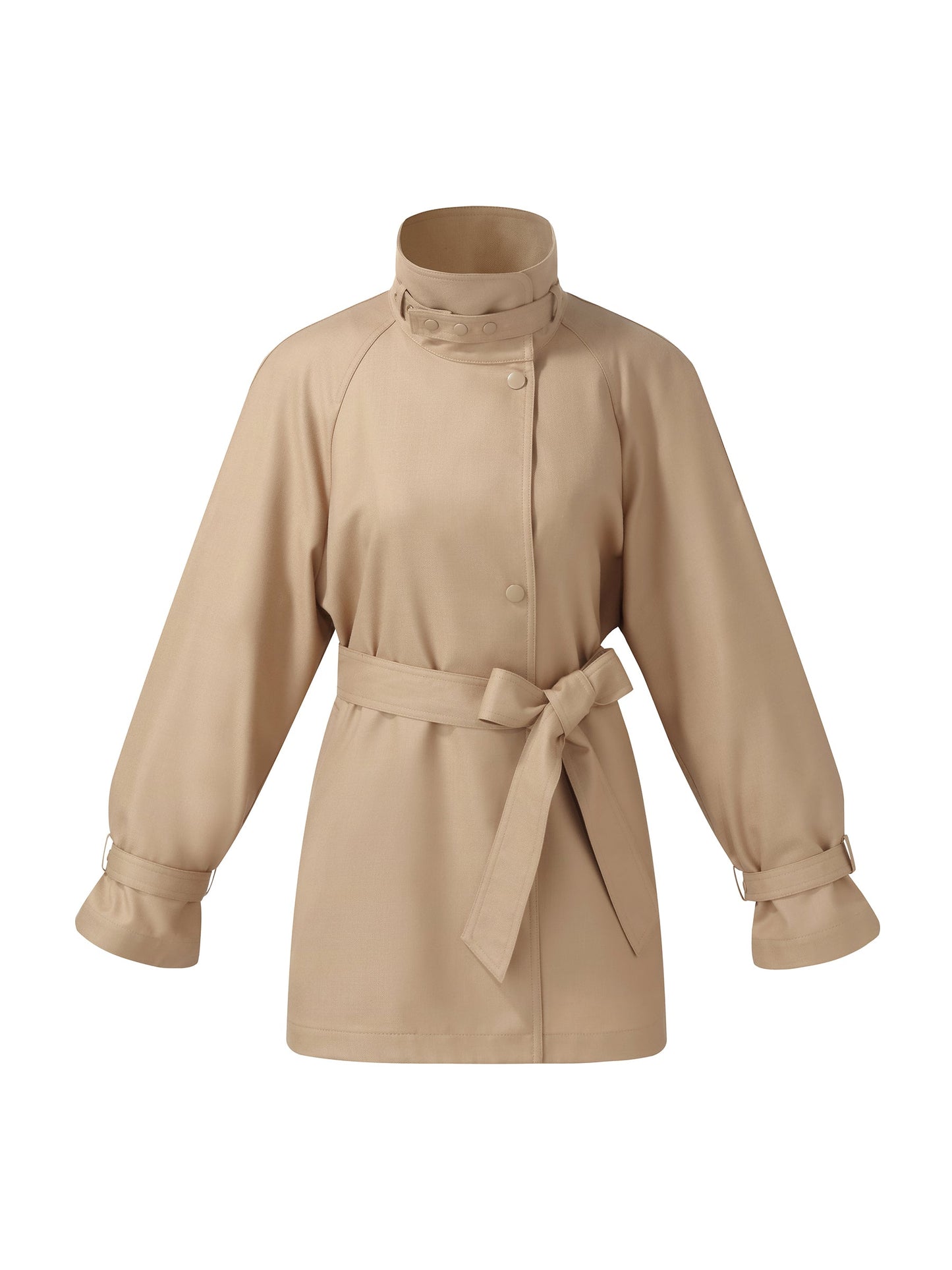 100% Worsted Wool Women Trench Coat