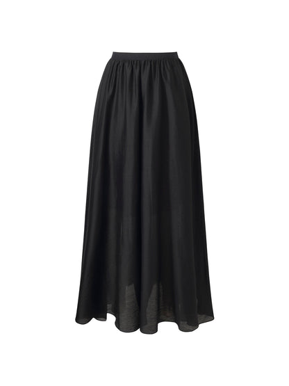Tencel Blend Elastic Waist Women Culottes