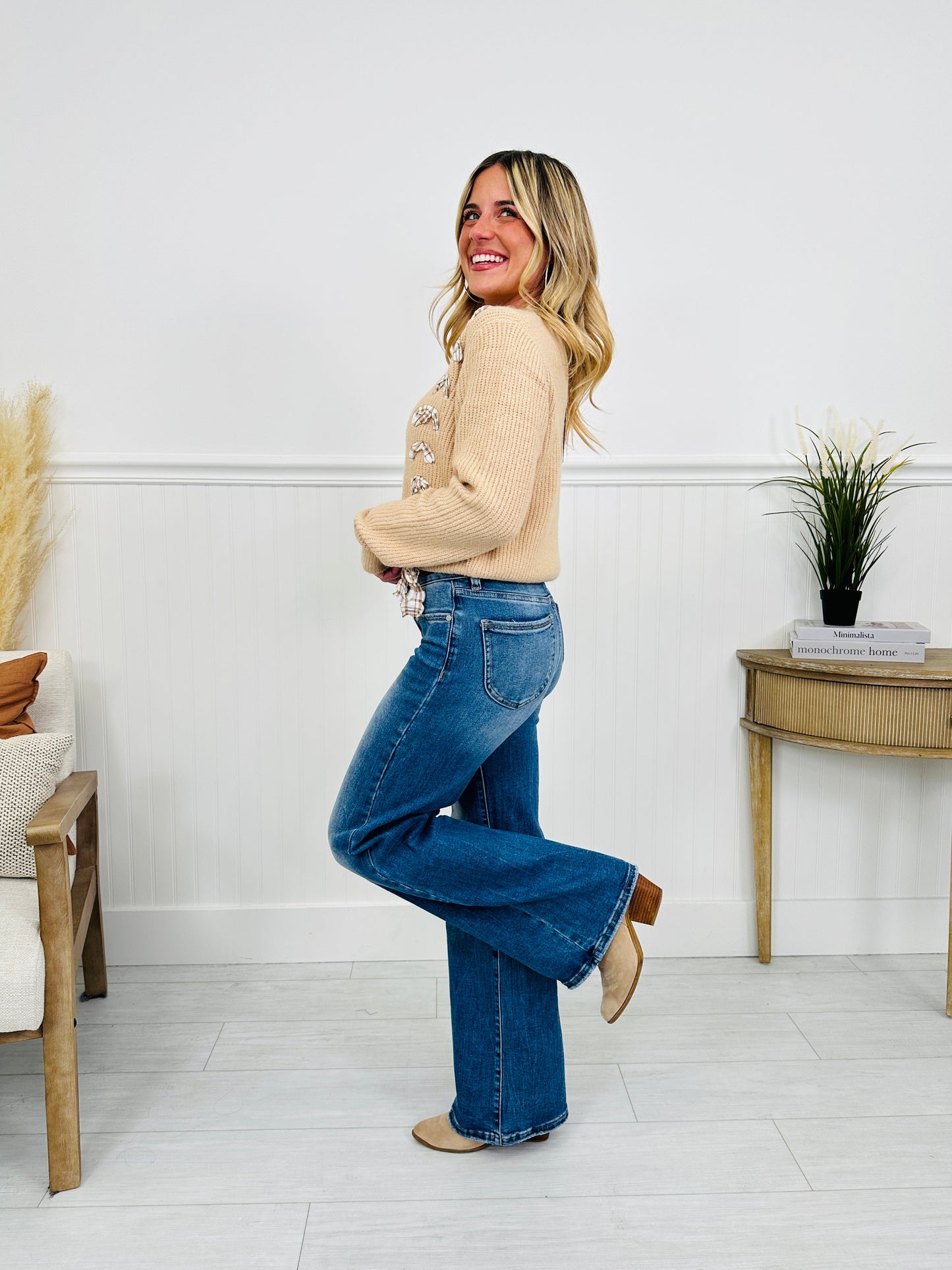 Just Four You Tummy Control Wide Leg Jeans in Four Inseams