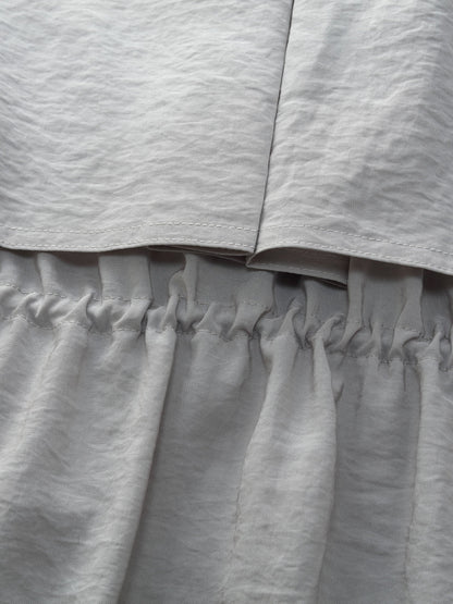 [Preview] Triacetate Blend Drawstring Waist Women Trench Coat