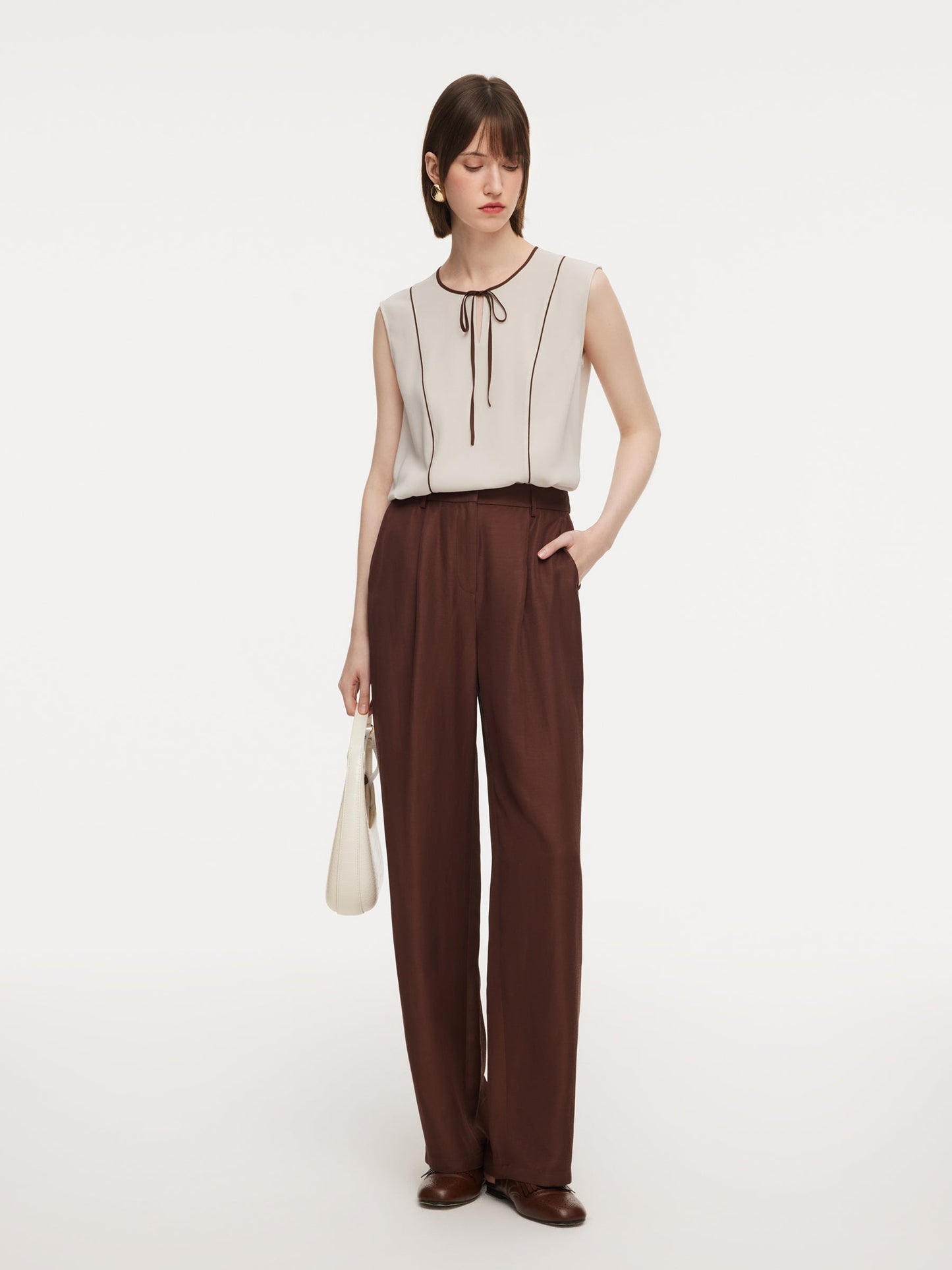 Tencel Acetate Linen Blend Women Pants