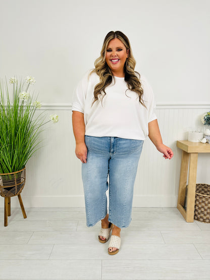Judy Blue Spring Forward Cropped Wide Leg Jeans