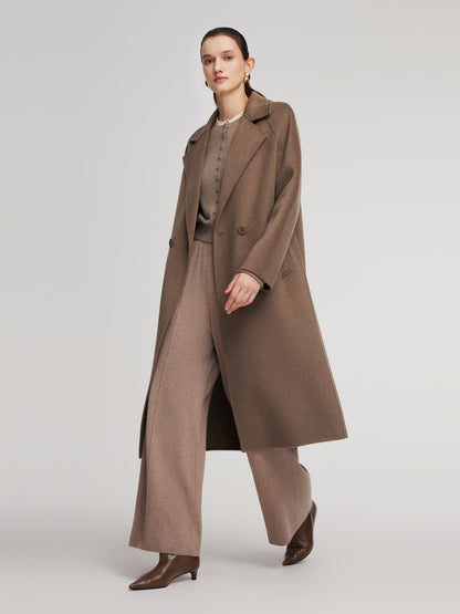 Cashmere Wool Blend H-Line Women Overcoat