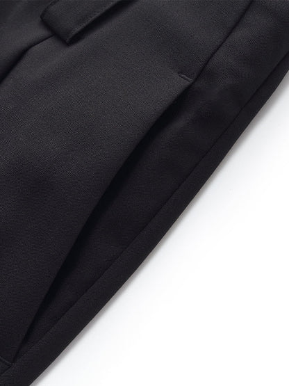 Machine Washable Wool Blend Women Straight Ankle Length Pants
