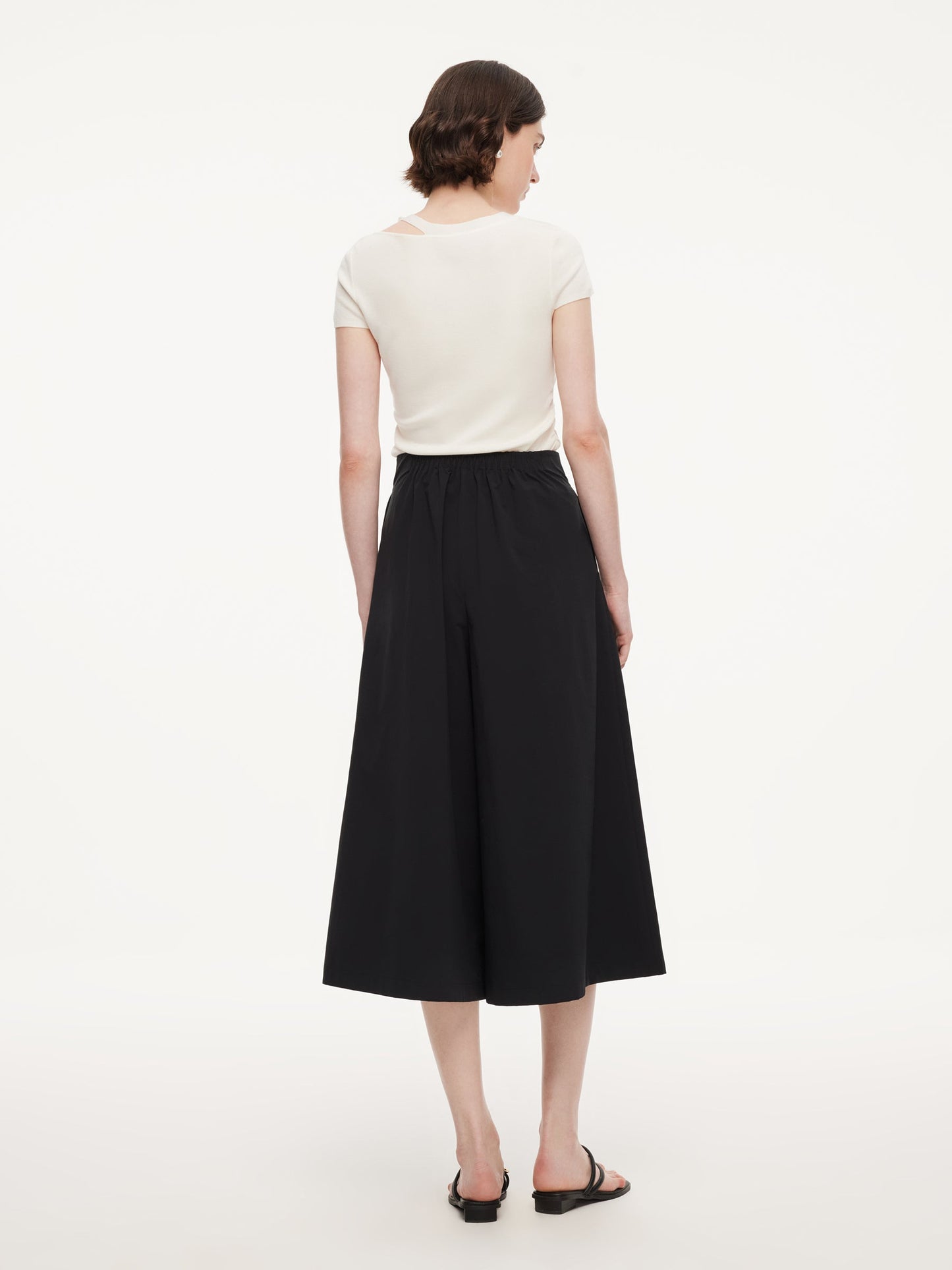 A-Line Elastic Back Waist Women Culottes